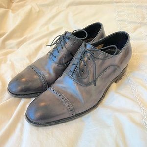 Santoni cap toe Oxford Italian leather shoes